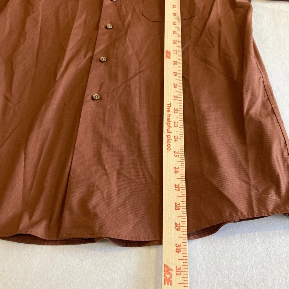 JOE Joseph‎ Abboud Mens Dress Shirt 16 32/33 Copper Brown Cotton Blend L/S